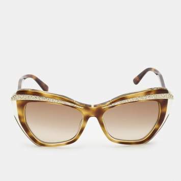 Pre Owned Etro Tortoise Brown Gradient ET645S Cat eye Sunglasses