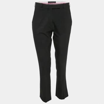 Pre Owned Etro Black Crepe Tailored Trousers S