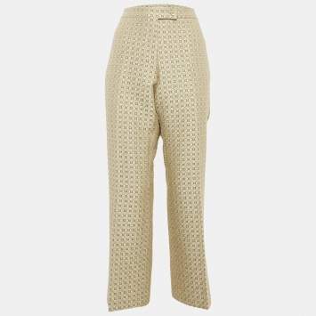Etro Beige Jacquard Tailored Trousers L