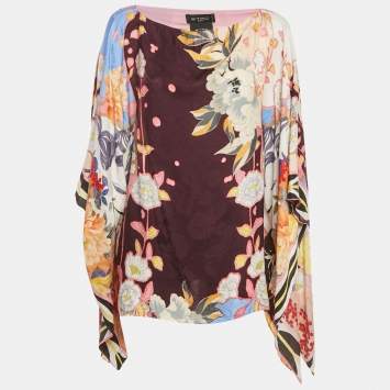 Etro Multicolor Printed SIlk Kaftan Top (One Size)