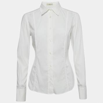 Etro White Cotton Slim Fit Shirt M