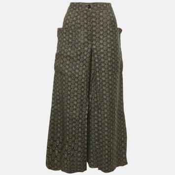 Etro Black Printed Wool Culottes S 
