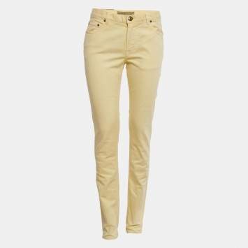 Pre Owned Etro Yellow Cotton Skinny Jeans M/Waist 29"