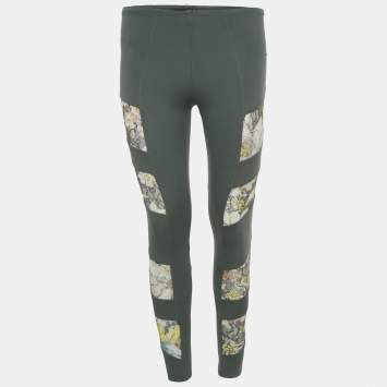 مملوكة مسبقًا بنطلون إيترو دانتيل وتريكو أخضر مقاس صغير/متوسط