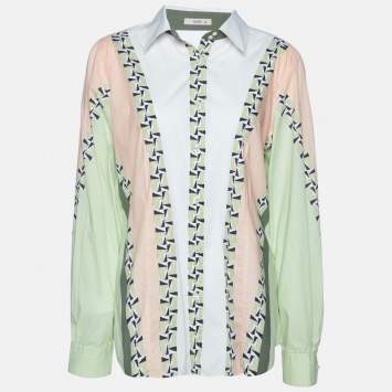 Pre Owned Etro Multicolor Printed Cotton Shirt L