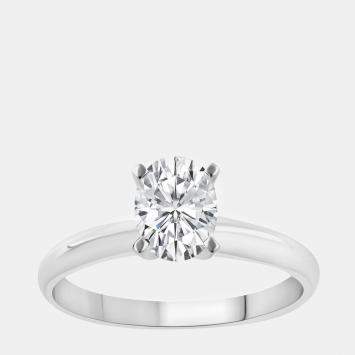 Pre Owned 14K White Gold  Lab Grown Diamond Solitaire Ring  (1.5 cts) US 7