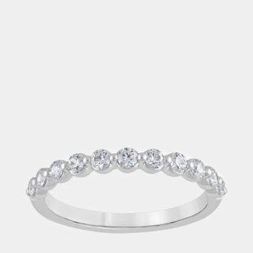 Pre Owned 14K White Gold  Lab Grown Diamond Band (0.5 cts)