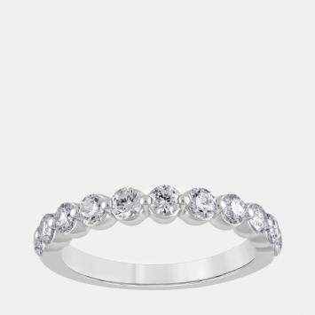 Pre Owned 14K White Gold  Lab Grown Diamond Band (1 cts)