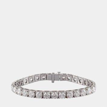 14K White Gold  Lab Grown Diamond Tennis Bracelet (19.95 cts)