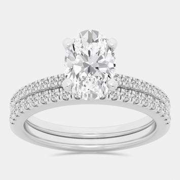 Pre Owned 2.5ct 14k White Gold Lab Grown Diamond Bridal Set