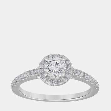 Pre Owned 1.01ct 14k White Gold Lab Grown Diamond Engagement Ring