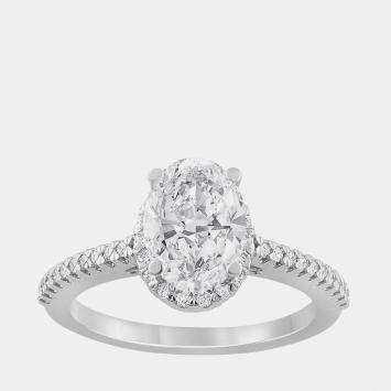 Pre Owned 1ct 14k White Gold Lab Grown Diamond Engagement Ring US 7