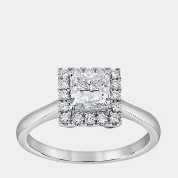 Pre Owned 1.15ct 14k White Gold Lab Grown Diamond Engagement Ring US 7