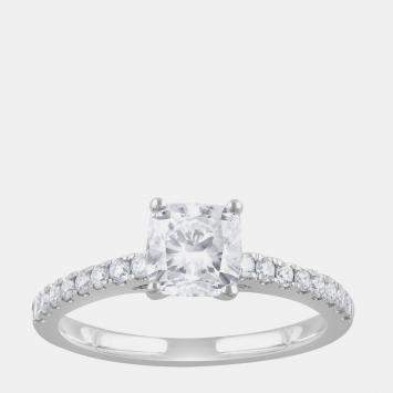 Pre Owned 1.23ct 14k White Gold Lab Grown Diamond Engagement Ring US 7