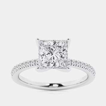 Pre Owned 1.23ct 14k White Gold Lab Grown Diamond Engagement Ring