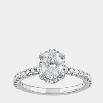 Pre Owned 1.23ct 14k White Gold Lab Grown Diamond Engagement Ring