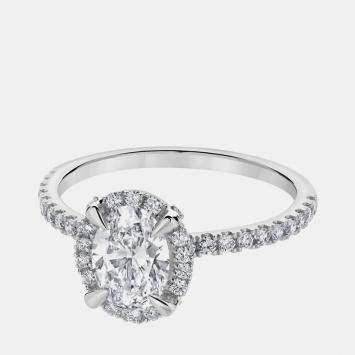 Pre Owned 1.25ct 14k White Gold Lab Grown Diamond Engagement Ring