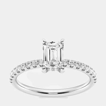 Pre Owned 1.36ct 14k White Gold Lab Grown Diamond Engagement Ring