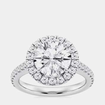 Pre Owned 1.45ct 14k White Gold Lab Grown Diamond Engagement Ring