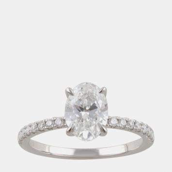 Pre Owned 1.7ct 14k White Gold Lab Grown Diamond Engagement Ring