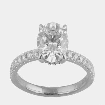 Pre Owned 1.7ct 14k White Gold Lab Grown Diamond Engagement Ring