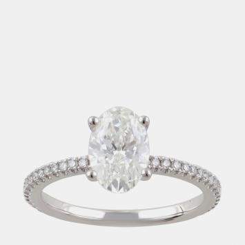 Pre Owned 1.7ct 14k White Gold Lab Grown Diamond Engagement Ring