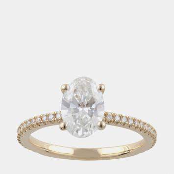 Pre Owned 1.7ct 14k Yellow Gold Lab Grown Diamond Engagement Ring