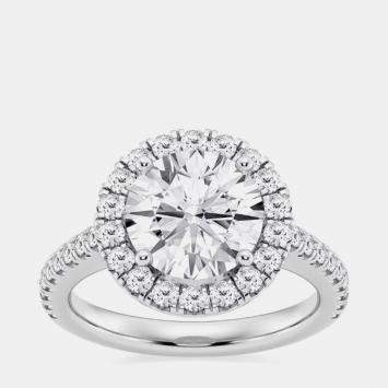 Pre Owned 1.95ct 14k White Gold Lab Grown Diamond Engagement Ring