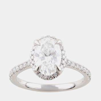 Pre Owned 1.95ct 14k White Gold Lab Grown Diamond Engagement Ring