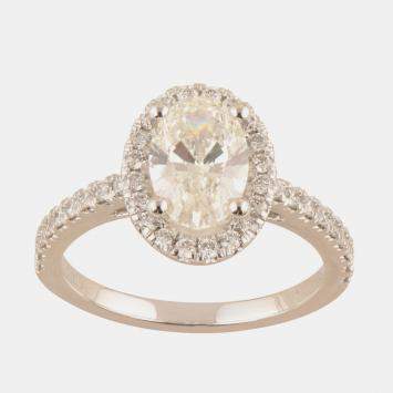 Pre Owned 1.95ct 14k White Gold Lab Grown Diamond Engagement Ring