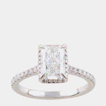 Pre Owned 1.95ct 14k White Gold Lab Grown Diamond Engagement Ring