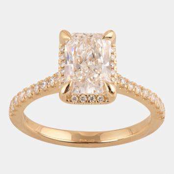 Pre Owned 1.95ct 14k Yellow Gold Lab Grown Diamond Engagement Ring