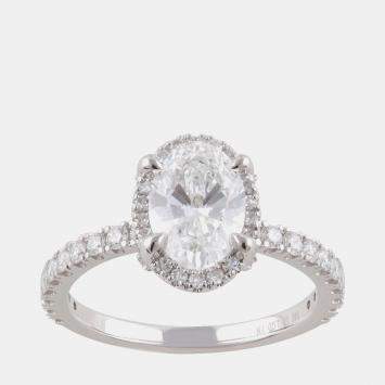 Pre Owned 1.95ct 14k White Gold Lab Grown Diamond Engagement Ring