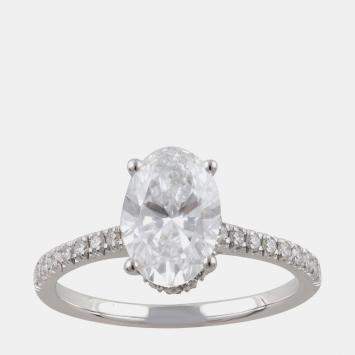 Pre Owned 1.95ct 14k White Gold Lab Grown Diamond Engagement Ring