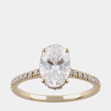 Pre Owned 1.95ct 14k Yellow Gold Lab Grown Diamond Engagement Ring