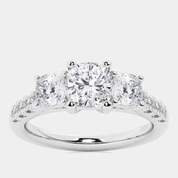 Pre Owned 2ct 14k White Gold Lab Grown Diamond Engagement Ring