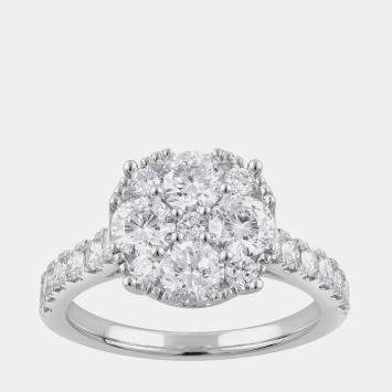 Pre Owned 2.01ct 14k White Gold Lab Grown Diamond Engagement Ring