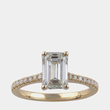 Pre Owned 2.23ct 14k Yellow Gold Lab Grown Diamond Engagement Ring
