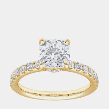 Pre Owned 2.5ct 14k Yellow Gold Lab Grown Diamond Engagement Ring US 7