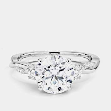 Pre Owned 2.7ct 14k White Gold Lab Grown Diamond Engagement Ring
