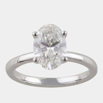 Pre Owned 2.23ct 14k White Gold Lab Grown Diamond Hidden Halo Solitaire Ring