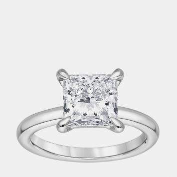 Pre Owned 3ct 14k White Gold Lab Grown Diamond Solitaire Ring