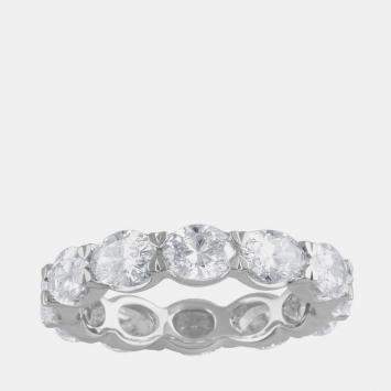 Pre Owned 3.91ct 14k White Gold Lab Grown Diamond Eternity Band