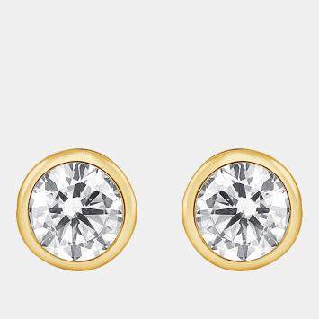 Pre Owned 0.95ct 14k Yellow Gold Lab Grown Diamond Basic Stud Earring