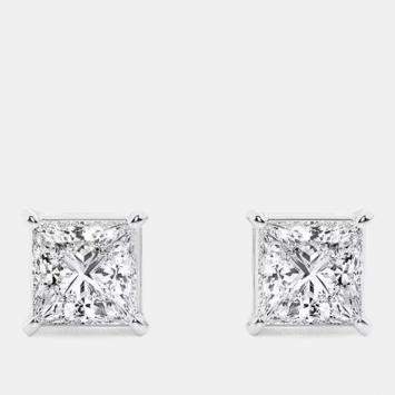 Pre Owned 1ct 14k White Gold Lab Grown Diamond Basic Stud Earring