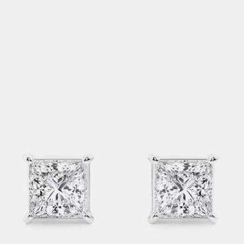 Pre Owned 1.2ct 14k White Gold Lab Grown Diamond Basic Stud Earring