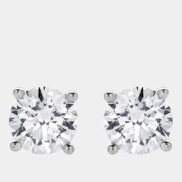 Pre Owned 1.5ct 14k White Gold Lab Grown Diamond Basic Stud Earring