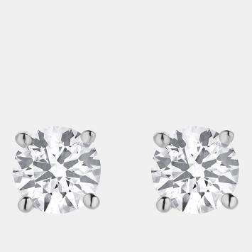 Pre Owned 1.95ct 14k White Gold Lab Grown Diamond Basic Stud Earring