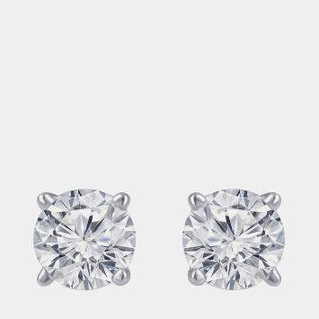 Pre Owned 2ct 14k White Gold Lab Grown Diamond Basic Stud Earring