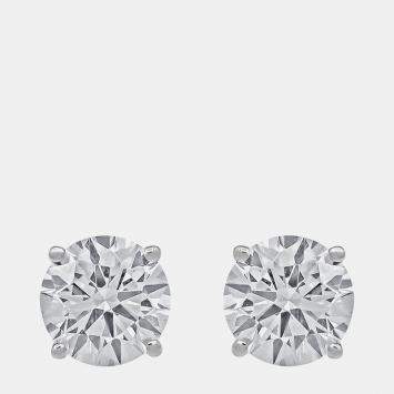 Pre Owned 4ct 14k White Gold Lab Grown Diamond Basic Stud Earring